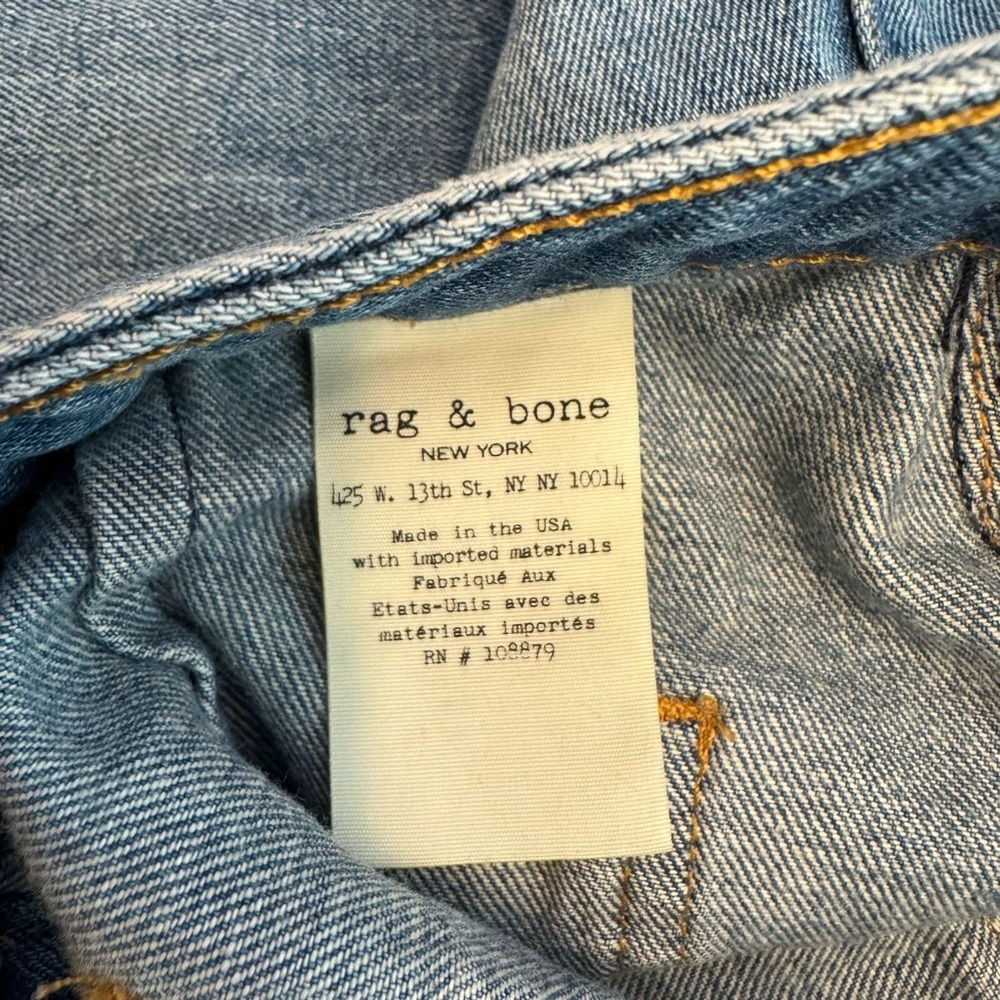 Rag & Bone Button Front Denim Mini Skirt Size 26 - Picture 7 of 8